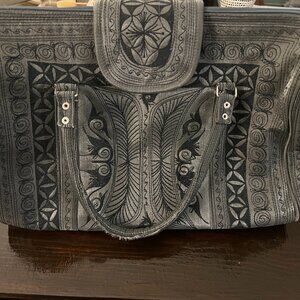 Black & Gray Mini Weekender Banda Bag